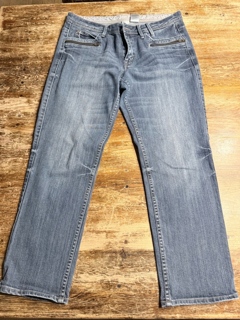 Wrap London Women's Straight-Leg Jeans in Light Blue Wash